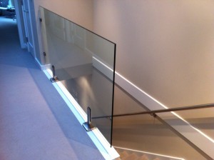 Interior Railing With All Glass Clamps