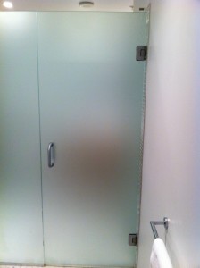 New Frosted Glass Door